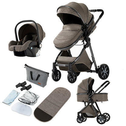 LuxBaby™ - Poussette de Luxe 3 en 1 pour Bébé - Bébé Ange