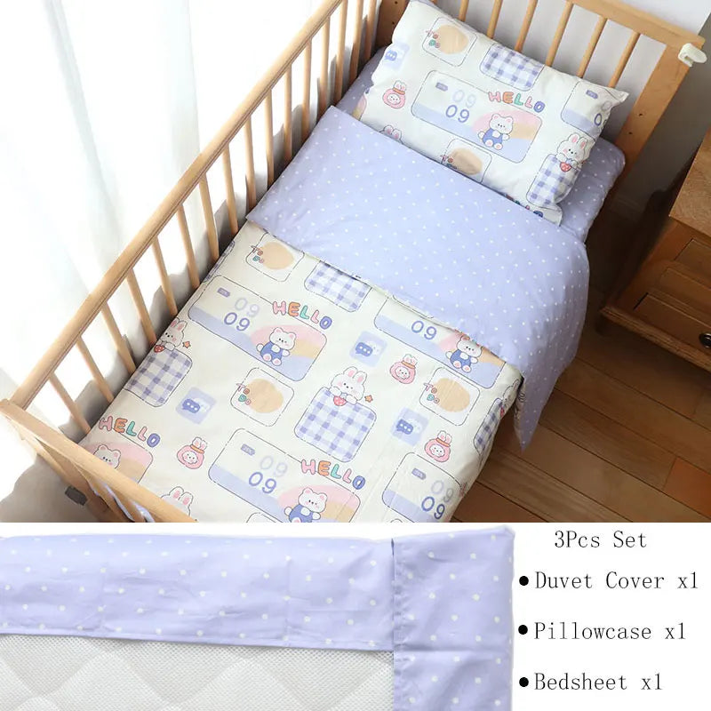 BabyNest™ - Parure de Lit en Coton pour Nouveau-né à Motif Étoile (3 Pièces) - Bébé Ange