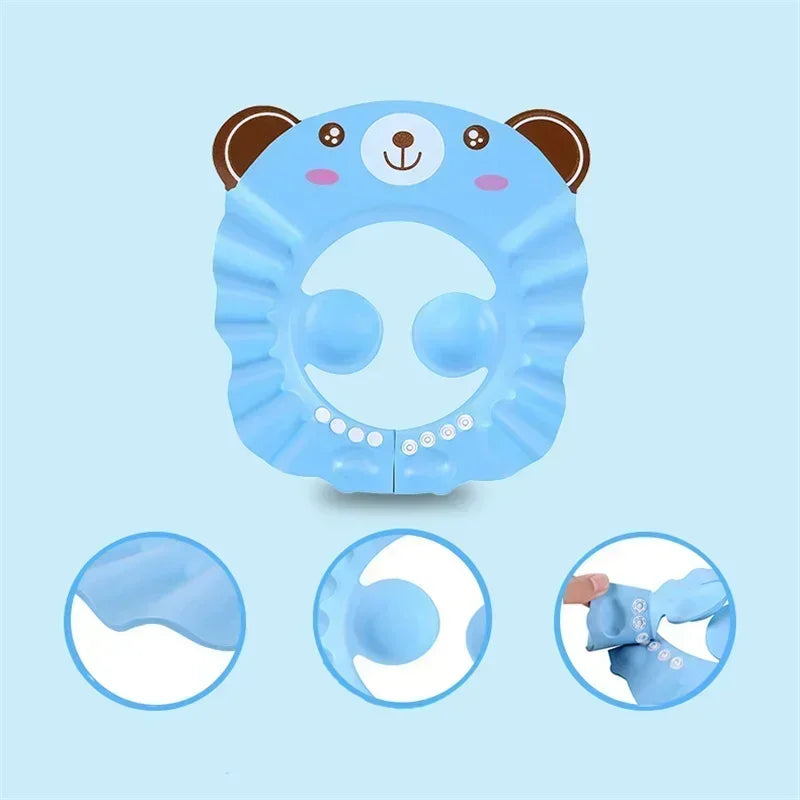 AquaCap™ - Casquette de Bain Ajustable pour Bébé Anti-éclaboussures - Bébé Ange