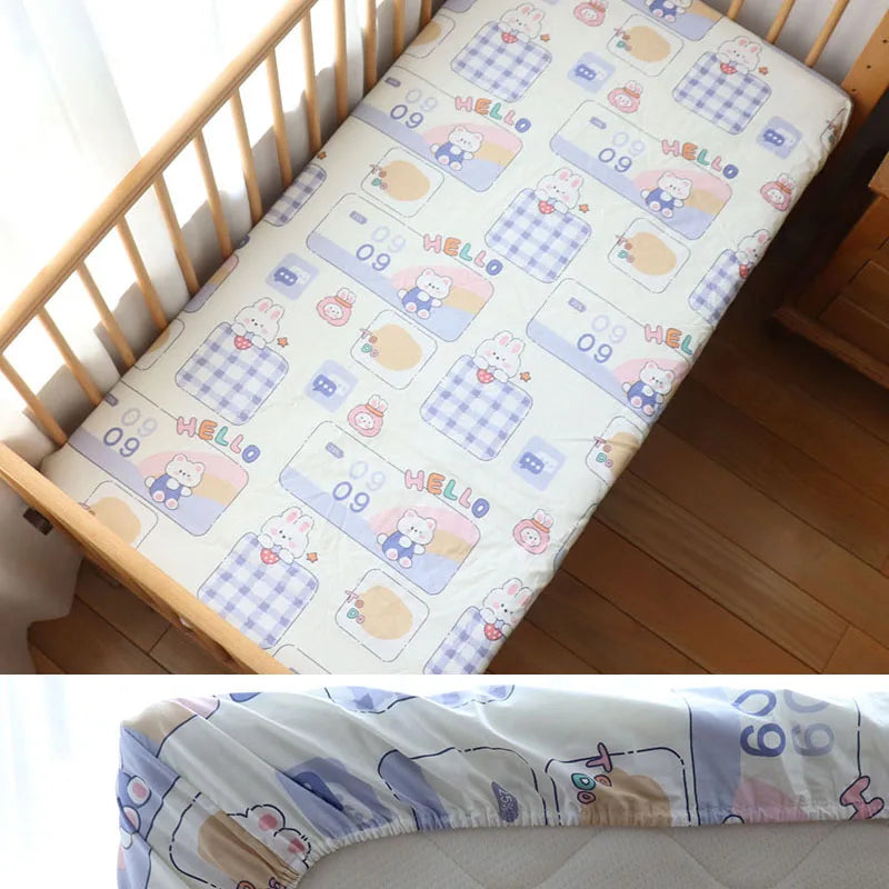 DreamNest™ - Drap Housse en Coton Doux pour Bébé, Housse de Matelas Berceau 130x70 cm - Bébé Ange