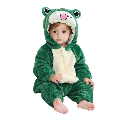 FluffyZoo - Barboteuse d'Hiver à Capuche pour Bébé avec Motifs Animaux (0-3 Ans) - Bébé Ange