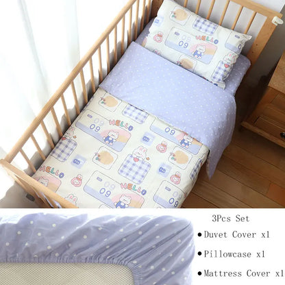 BabyNest™ - Parure de Lit en Coton pour Nouveau-né à Motif Étoile (3 Pièces) - Bébé Ange