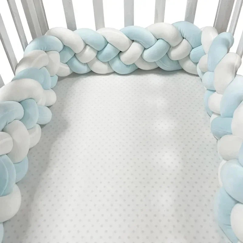 DreamNest™ - Pare-chocs de Lit en Tresse Douce pour Bébé, Protection et Décoration de Berceau - Bébé Ange