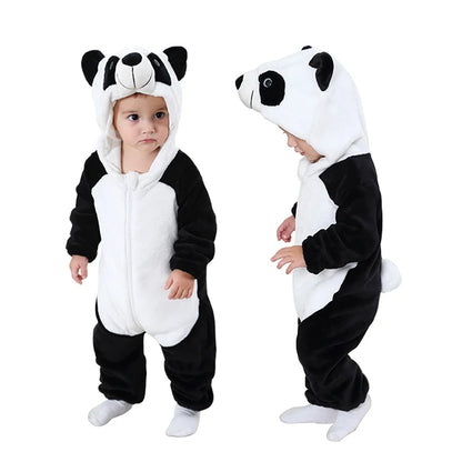 FluffyZoo - Barboteuse d'Hiver à Capuche pour Bébé avec Motifs Animaux (0-3 Ans) - Bébé Ange