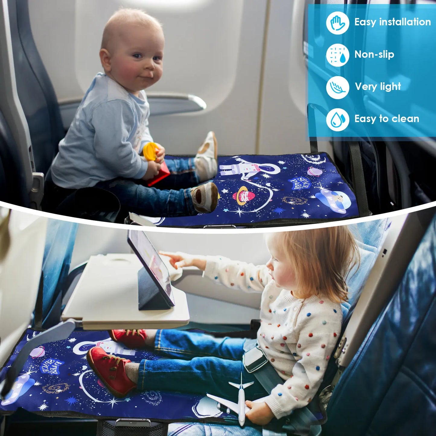 FlyRest - Lit de Voyage pour Enfant en Avion, Hamac Portable et Repose-Pieds - Bébé Ange