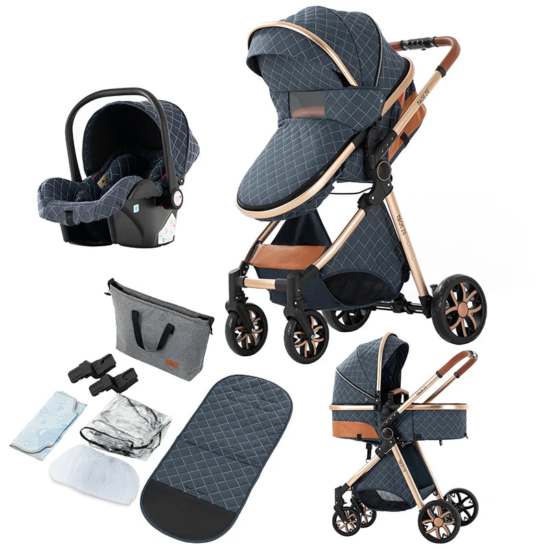 LuxBaby™ - Poussette de Luxe 3 en 1 pour Bébé - Bébé Ange