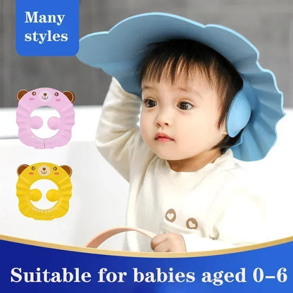 AquaCap™ - Casquette de Bain Ajustable pour Bébé Anti-éclaboussures - Bébé Ange