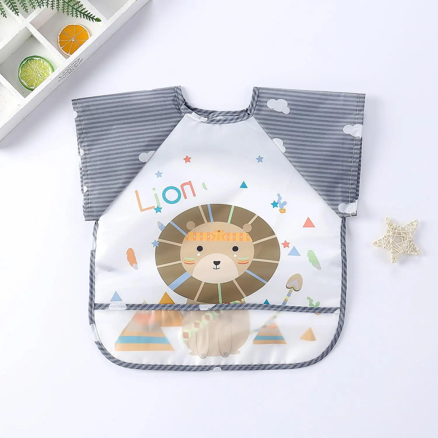 BabyShield - Bavoir Imperméable à Manches Longues pour Bébé, Motif Dessin Animé - Bébé Ange