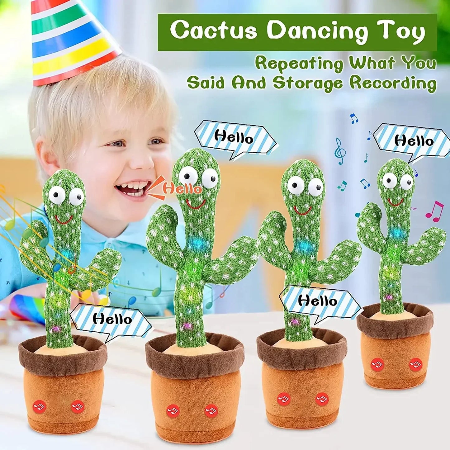 CactusGroove™ - Cactus Dansant et Parlant - Bébé Ange