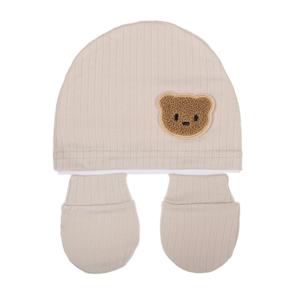 BabyCuddle™ - Ensemble 3-en-1 :Couvre-Pieds, Bonnet et Mitaines pour Nouveau-Né - Douceur et Protection Totale - Bébé Ange