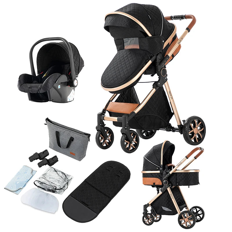 LuxBaby™ - Poussette de Luxe 3 en 1 pour Bébé - Bébé Ange