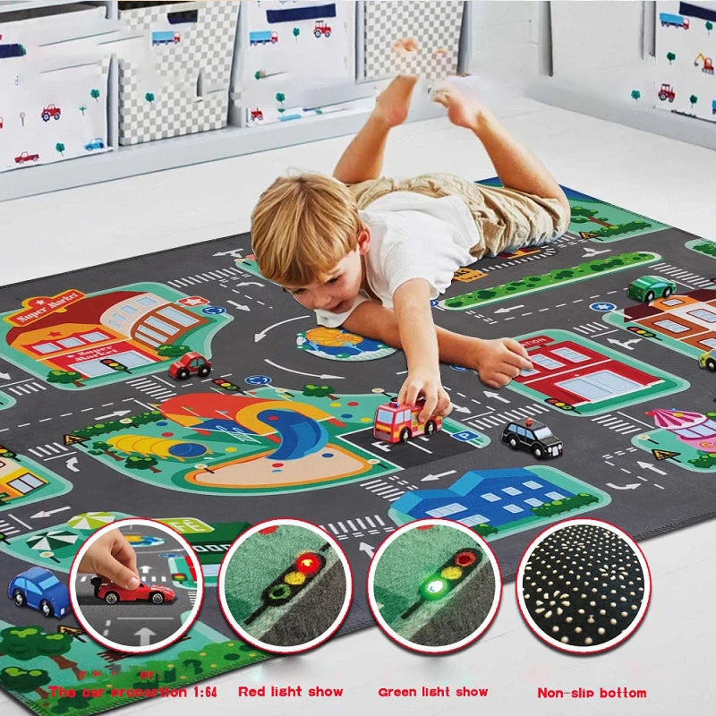 LightPlay - Tapis de Jeu LED pour Enfants, Antidérapant et Ultra Doux, Décor Moderne - Bébé Ange