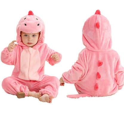 FluffyZoo - Barboteuse d'Hiver à Capuche pour Bébé avec Motifs Animaux (0-3 Ans) - Bébé Ange