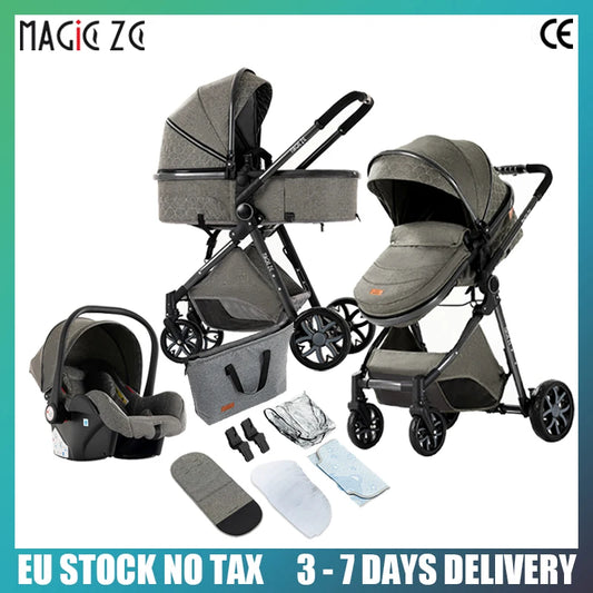 LuxBaby™ - Poussette de Luxe 3 en 1 pour Bébé - Bébé Ange