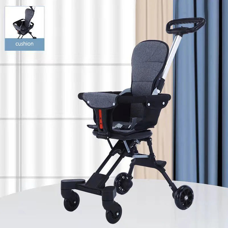 BabyGo - Poussette Pliante Portable à Quatre Roues pour Bébé - Bébé Ange