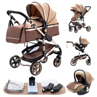 AngelGo™ – Poussette Bébé 3-en-1 Poussette Bébé 3-en-1 Bébé Ange H739 Kaki France 