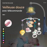 BabyDream™ - Mobile Musical avec Lumières 0-12 mois Mobile musical avec projection pour berceau Bébé Ange 