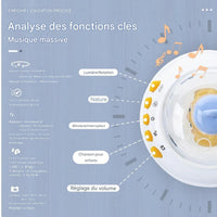 BabyDream™ - Mobile Musical avec Lumières 0-12 mois Mobile musical avec projection pour berceau Bébé Ange 