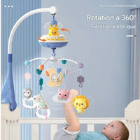 BabyDream™ - Mobile Musical avec Lumières 0-12 mois Mobile musical avec projection pour berceau Bébé Ange 