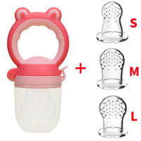 BabyMunch-Tétine d'Alimentation Bébé - Mangeoire en Silicone pour Fruits et Aliments Solides - Bébé Ange