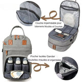 BabyTote - Sac à Dos à Langer Multifonction Imperméable avec Matelas à Langer et Sangles de Poussette - Bébé Ange