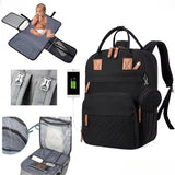 BabyTote - Sac à Dos à Langer Multifonction Imperméable avec Matelas à Langer et Sangles de Poussette - Bébé Ange