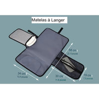 BabyTote - Sac à Dos à Langer Multifonction Imperméable avec Matelas à Langer et Sangles de Poussette - Bébé Ange