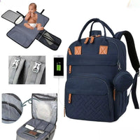 BabyTote - Sac à Dos à Langer Multifonction Imperméable avec Matelas à Langer et Sangles de Poussette - Bébé Ange