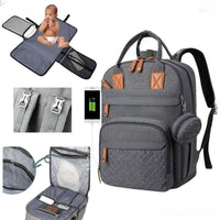 BabyTote - Sac à Dos à Langer Multifonction Imperméable avec Matelas à Langer et Sangles de Poussette - Bébé Ange