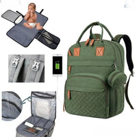 BabyTote - Sac à Dos à Langer Multifonction Imperméable avec Matelas à Langer et Sangles de Poussette - Bébé Ange