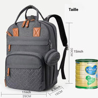 BabyTote - Sac à Dos à Langer Multifonction Imperméable avec Matelas à Langer et Sangles de Poussette - Bébé Ange
