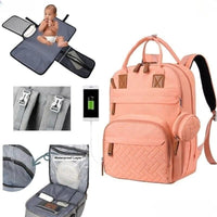 BabyTote - Sac à Dos à Langer Multifonction Imperméable avec Matelas à Langer et Sangles de Poussette - Bébé Ange