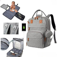 BabyTote - Sac à Dos à Langer Multifonction Imperméable avec Matelas à Langer et Sangles de Poussette - Bébé Ange