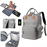 BabyTote - Sac à Dos à Langer Multifonction Imperméable avec Matelas à Langer et Sangles de Poussette - Bébé Ange