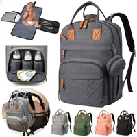 BabyTote - Sac à Dos à Langer Multifonction Imperméable avec Matelas à Langer et Sangles de Poussette - Bébé Ange