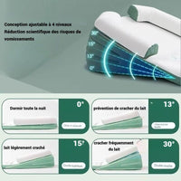 BébéCâlin™ - Coussin Anti-Crachat de Lait à Mémoire de Forme pour Nouveau-né - Bébé Ange