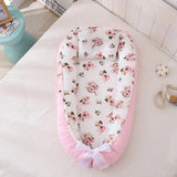 BébéNidou™ – Nid de Couchage Ergonomique Accessoires de Sommeil pour Bébé Bébé Ange Fleurs rose 