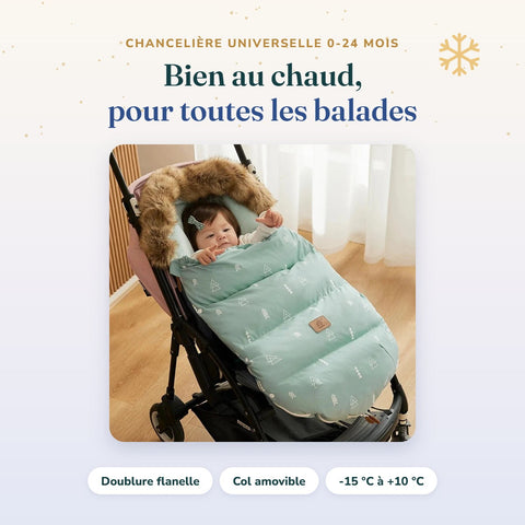 Chancelière universelle 0-24 mois – poussette, landau et coque