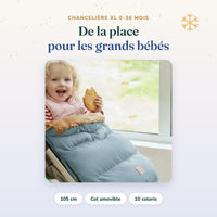 Chancelière XL 0-36 mois Bébé Ange, 105 cm, pour les grands bébés