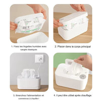 CozyWipes™ - Chauffe-Lingettes Portable pour Bébé avec Écran LED - Bébé Ange