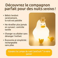 CuteDuck™ – Veilleuse en silicone LED USB rechargeable Veilleuse bébé & chambre enfant Bébé Ange 
