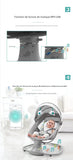 DodoZen™-Balancelle Bébé Motorisée 5 Vitesses avec Bluetooth Balancelle électrique pour bébé Bébé Ange 