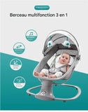 DodoZen™-Balancelle Bébé Motorisée 5 Vitesses avec Bluetooth Balancelle électrique pour bébé Bébé Ange 