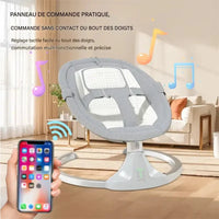 DodoZen™-Balancelle Bébé Motorisée 5 Vitesses avec Bluetooth Balancelle électrique pour bébé Bébé Ange 