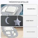 DodoZen™-Balancelle Bébé Motorisée 5 Vitesses avec Bluetooth Balancelle électrique pour bébé Bébé Ange 