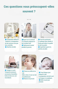 Dr.Green™ – Kit Biberon en Verre avec Chauffe-Biberon et Mélangeur Intégré - Bébé Ange