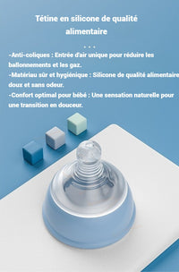 Dr.Green™ – Kit Biberon en Verre avec Chauffe-Biberon et Mélangeur Intégré - Bébé Ange