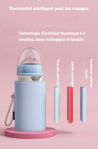 Dr.Green™ – Kit Biberon en Verre avec Chauffe-Biberon et Mélangeur Intégré - Bébé Ange