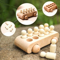 EcoTrain™ - Train en Bois Éducatif Montessori pour Enfants - Bébé Ange