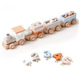 EcoTrain™ - Train en Bois Éducatif Montessori pour Enfants - Bébé Ange